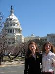 Anna Treibel and Anna Lieb in front of the Capitol